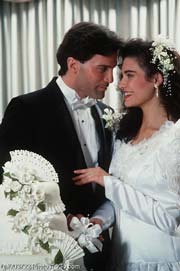 A bride and groom; Actual size=180 pixels wide